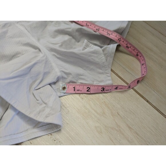 Lululemon Speed Up Shorts Women’s 8 White Striped Gray Lined 3.5" Inseam Running - Picture 4 of 5